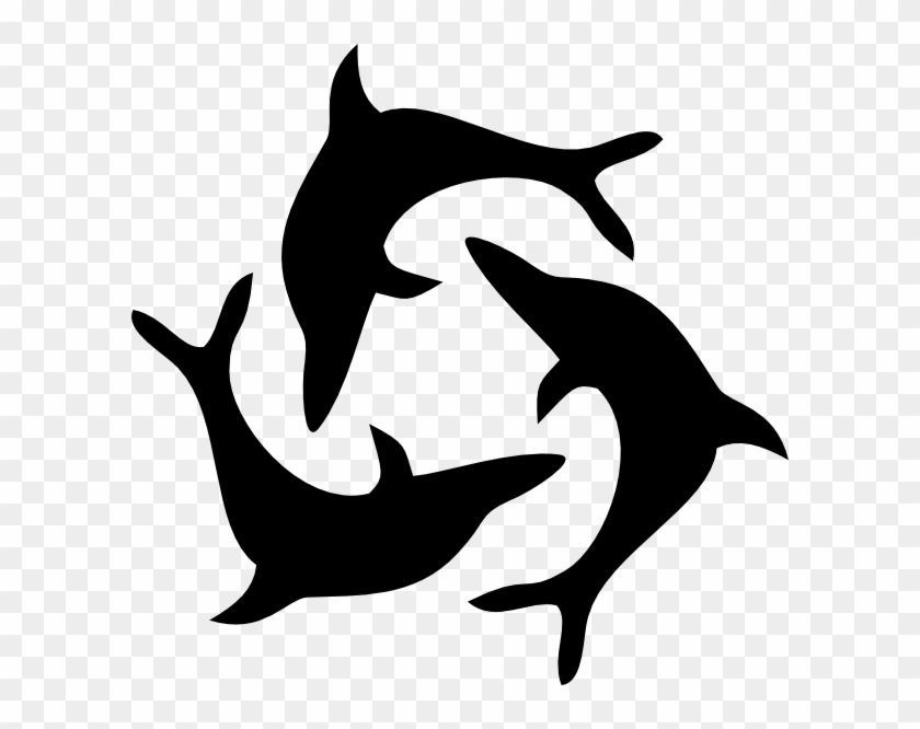 Dolphin - Clipart - Black - And - White - Dolphins Black And White #18310