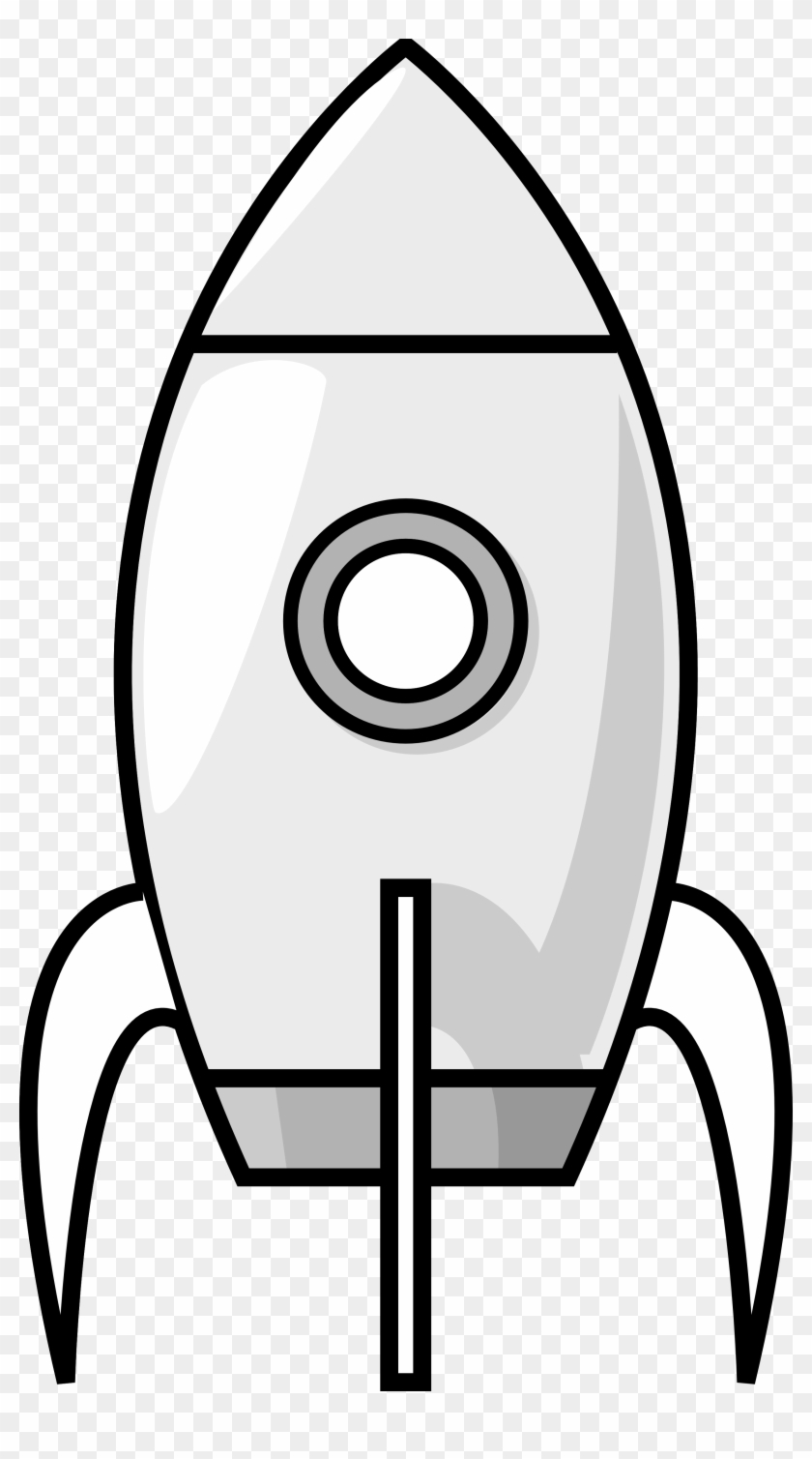 Clip Art Space Ship - Black And White Clipart Of Rockets #18565