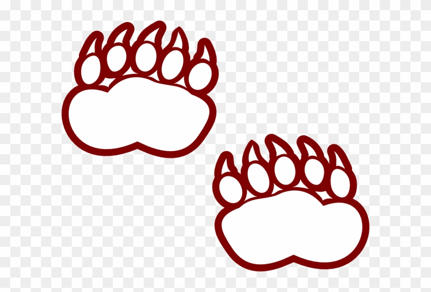 Modified Bear Paw Clip Art - Bear Track Coloring Pages #18595