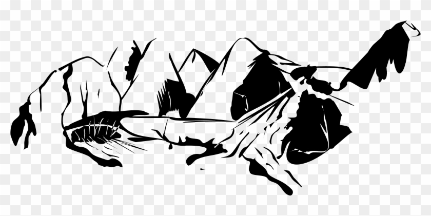 Mountain Clipart Mountains Id Pictures - Mountain Clip Art Black And White #18596