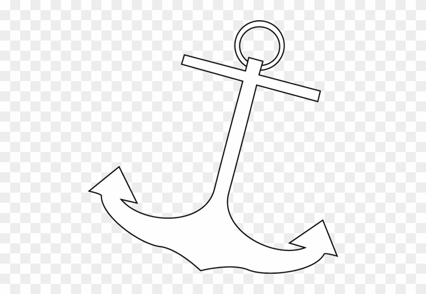 Boat Black And White Boat Clipart Black And White Free - White Anchor On Black #18598