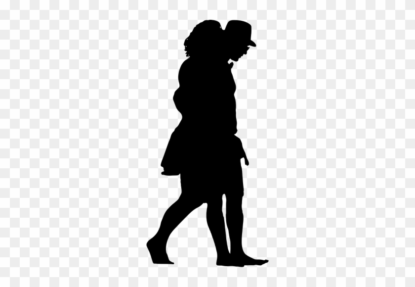 Boy And Girl Walking Silhouette Public Domain Vectors - Walking Silhouette Png #18624