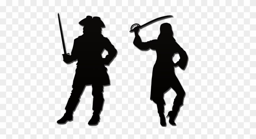 Pirate Silhouette Clip Art Pirate Ship Silhouette Clip - Silhouette Of A Pirate #18692