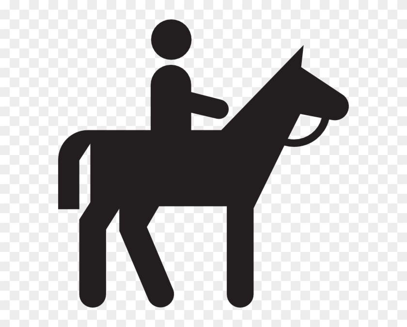Horseback Riding Clipart - Stickman On A Horse #18695