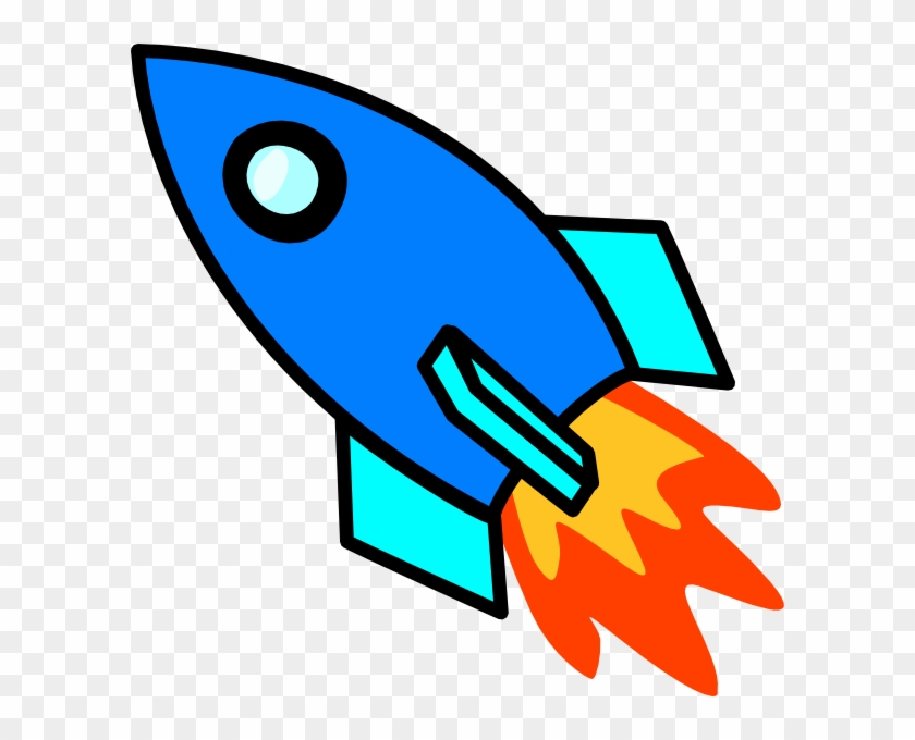 Blue Rocket Clip Art At Clker Vector Clip Art Online - Rocket Ships Clip Art #18766