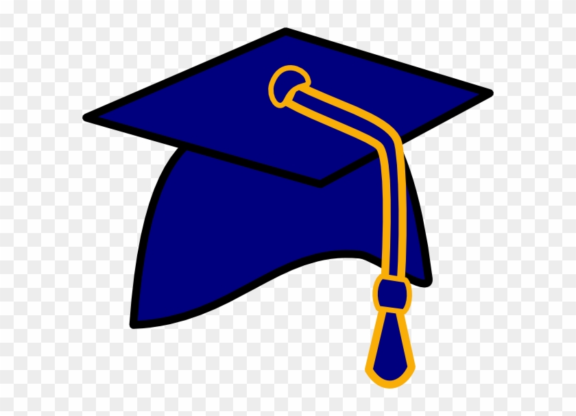 Graduation Hat Free Clip Art Of A Graduation Cap Clipart - Blue And Yellow Graduation Cap #18843