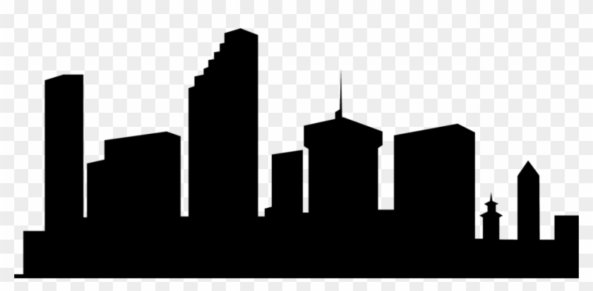 Building Silhouette Clip Art - Transparent Background City Clipart #18863