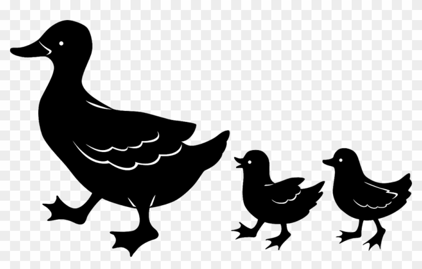 Duck Family Silhouettes Clip Art - Not Tested On Animals #18901