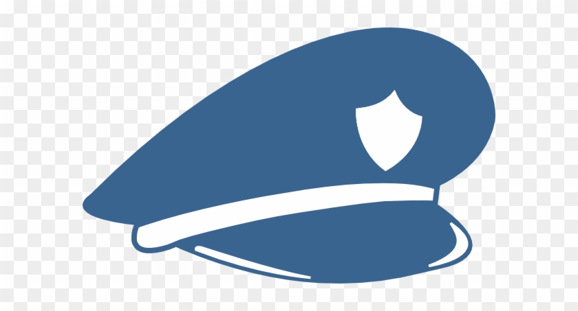 Cop Hat Police Blue White Clip Art - Cop Hat Png #18921