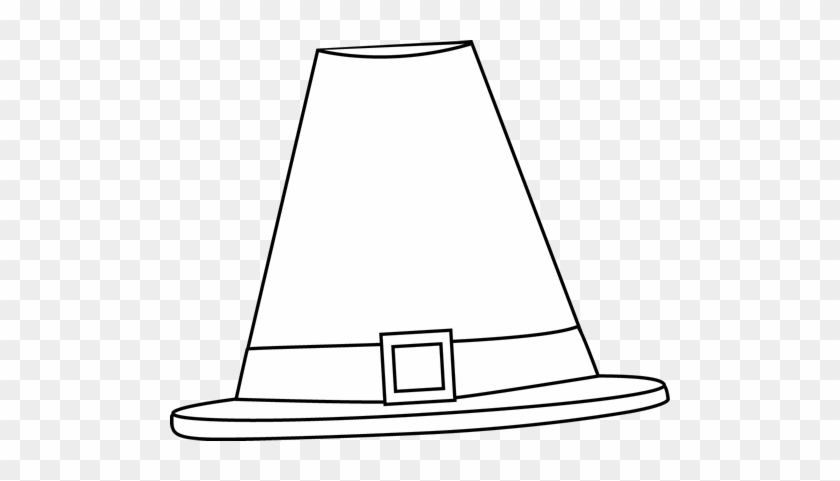 Black And White Pilgrim Hat - Pilgrim Hat Clipart Black And White #19004