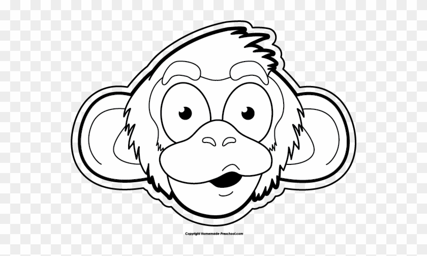 Monkey Black And White Free Monkey Clipart - Monkeys Black And White Clip Art #19055