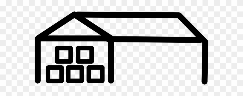 Black Warehouse Building Clipart - Outline Of A Warehouse #19067