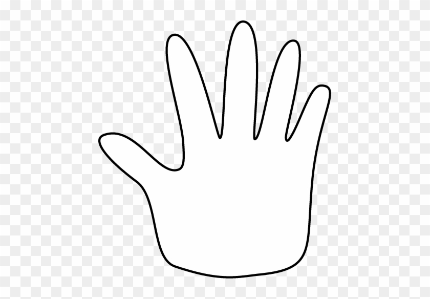 Clipart Info - Hand White Outline #19076