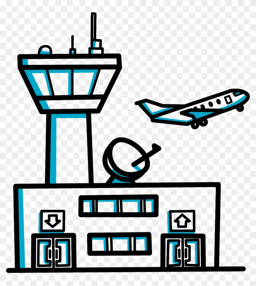 Building Videoscribe Clip Art - Cartoon Airport #19304