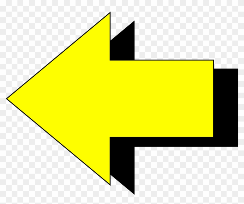 Yellow Directional Arrows Free Cliparts All Used For - Arrow Pointing Left No Background #19377