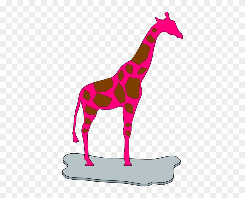 Pink Giraffe Clipart - Geometric Art Girafe #19419