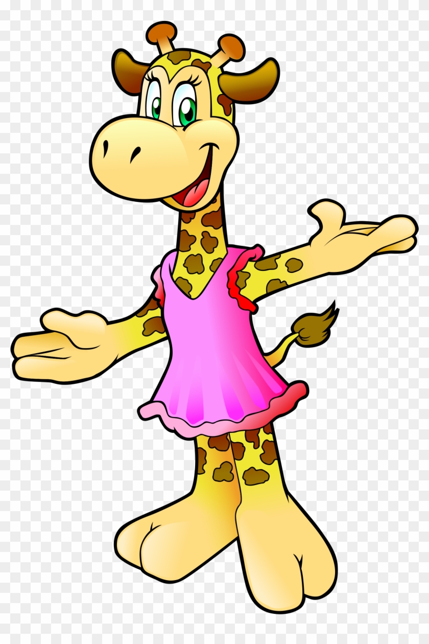 This Free Icons Png Design Of Giraffe Wearing A Dress - Cartoon Giraffe With Clothes #19440