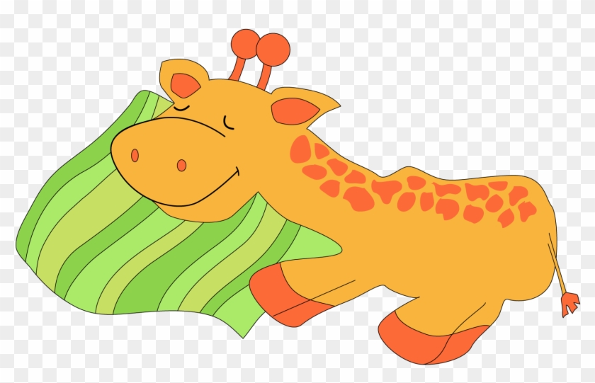 Giraffe Clipart For Kids - Animals Sleeping Clip Art #19540