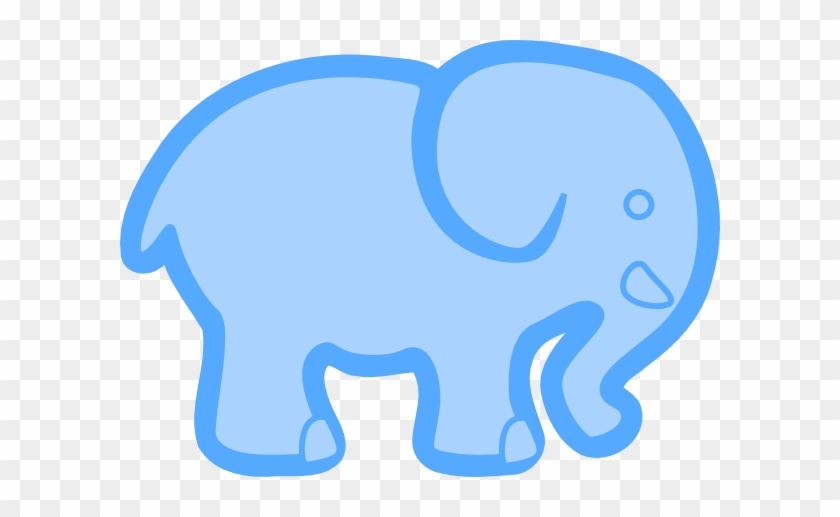 Baby Blue Elephant Clip Art - Blue Elephant Clip Art #19584