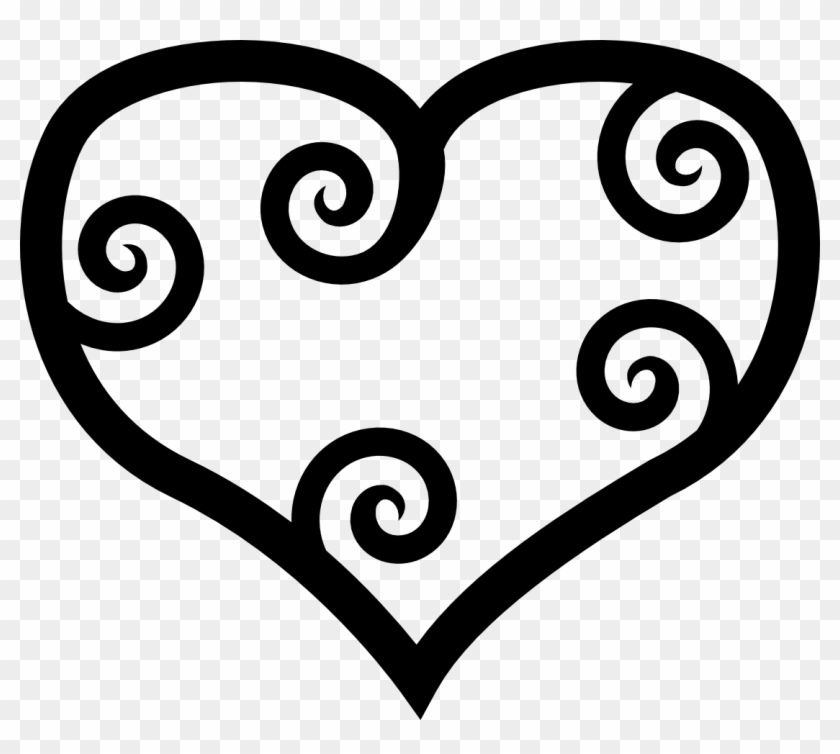 Black Heart Clip Art Clipart - Mothers Day Coloring Clip Art #19682