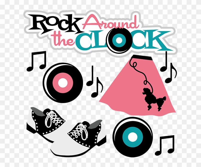 50s Clip Art - Rock Around The Clock Png #19828