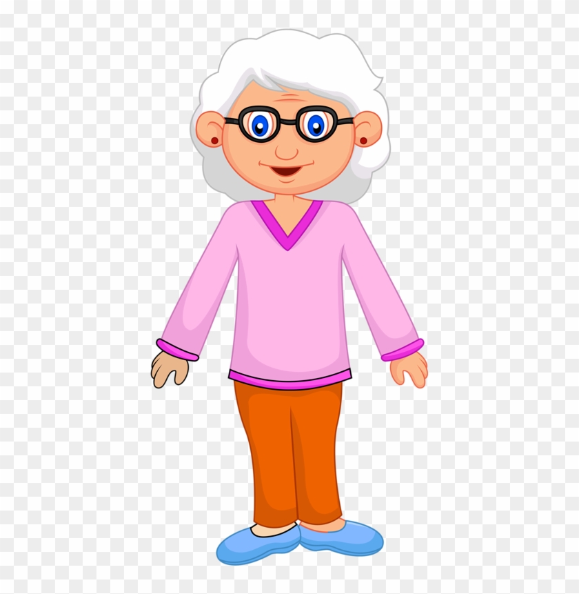 Family Clipartcartoon - Grandmother Standing Clipart #19860