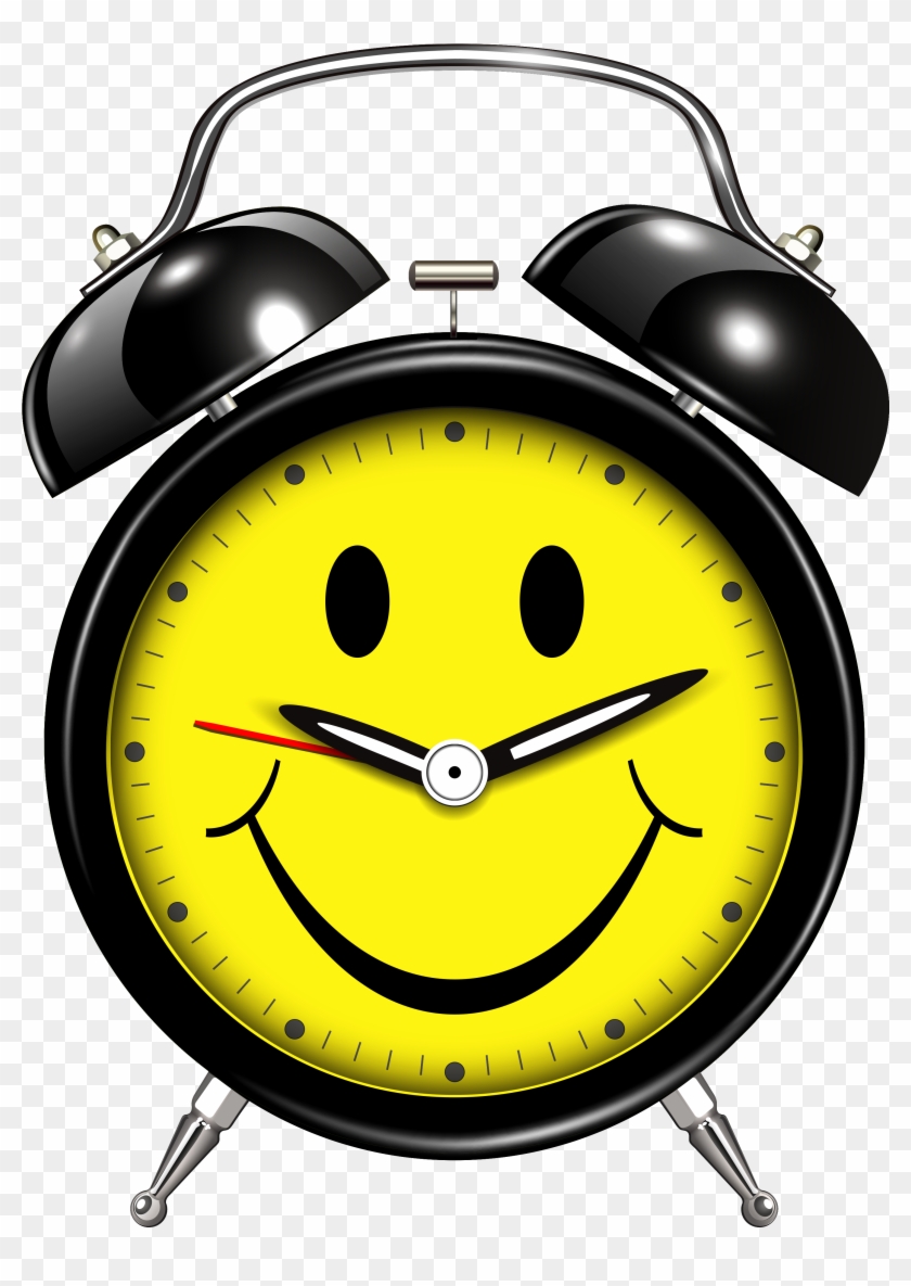 Smiling Alarm Clock Clip Art Web Clipart - Alarm Clock Clip Art Png #19930