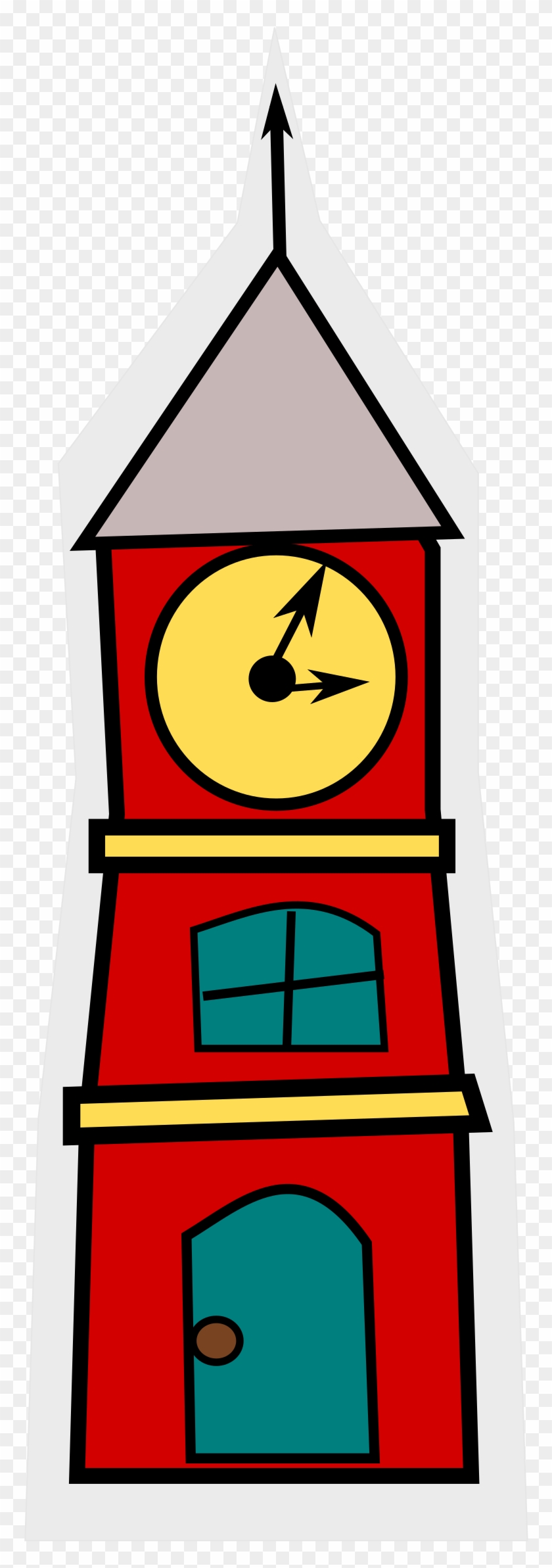 Town Council Clock Tower Cartoon Clipart - Clock Tower Clipart Png #19952