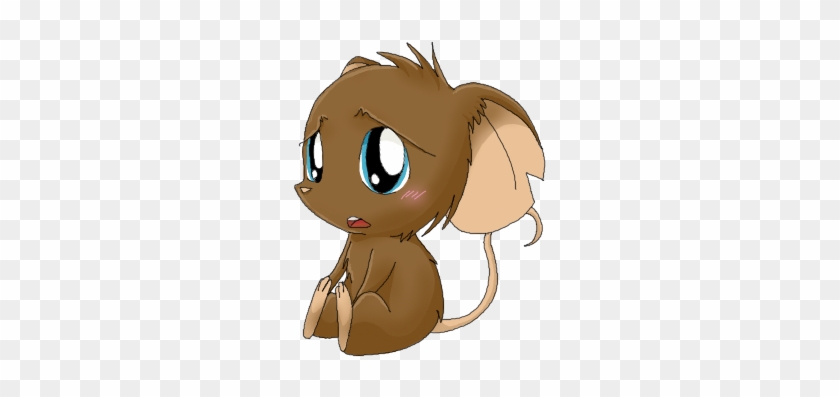 Cute Little Sad Mouse Clipart - Cartoon #19979