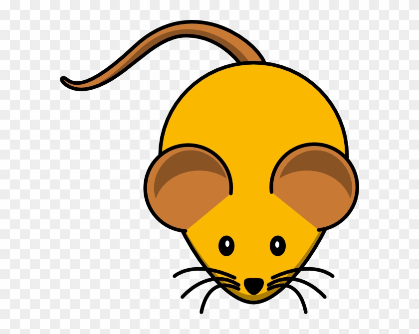 Orange Mouse W/ Brown Ears Clip Art At Clker - Myš Kreslená #19989