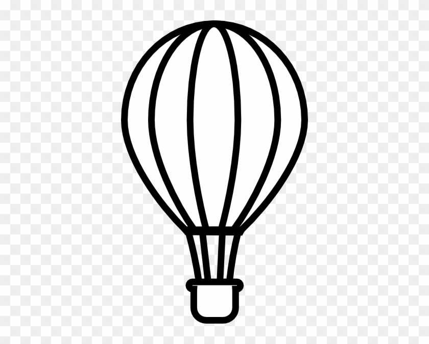 Hot Air Balloon Clipart Black And White - Hot Air Balloon Outline Clipart #20129