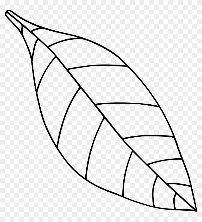 Big Image - Leaf Clipart Black And White Png #20153