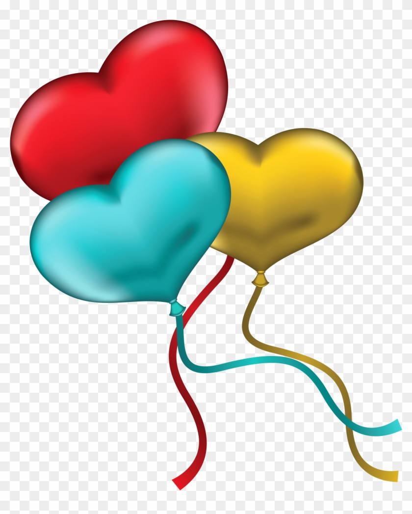 clipart of hearts and balloons