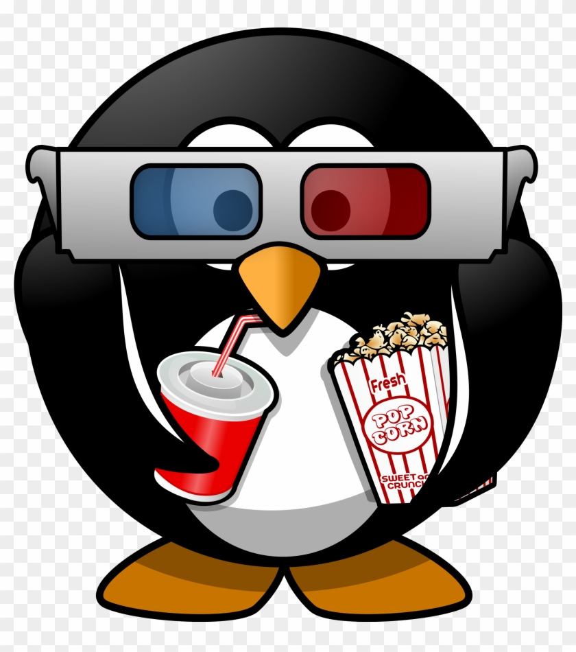 Clipart Penguin With Glasses - Cinema Clipart #20373