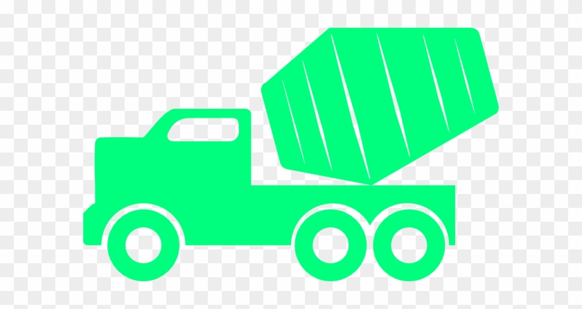 Concrete - Clipart - Green Dump Truck Clip Art #20465