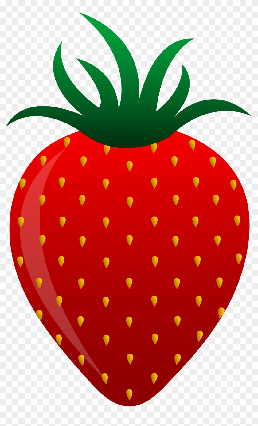 Strawberry Clipart Black And White - Red Fruits And Vegetables Clipart #20514