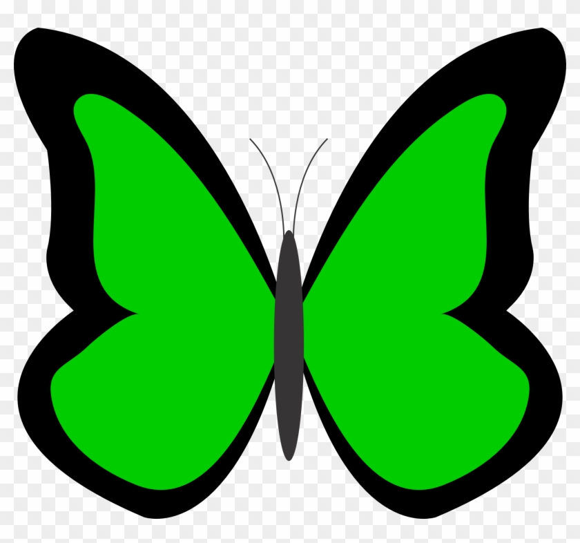 Green Butterfly Clipart Free Download Clip Art - Green Flowers Clip Art #20505