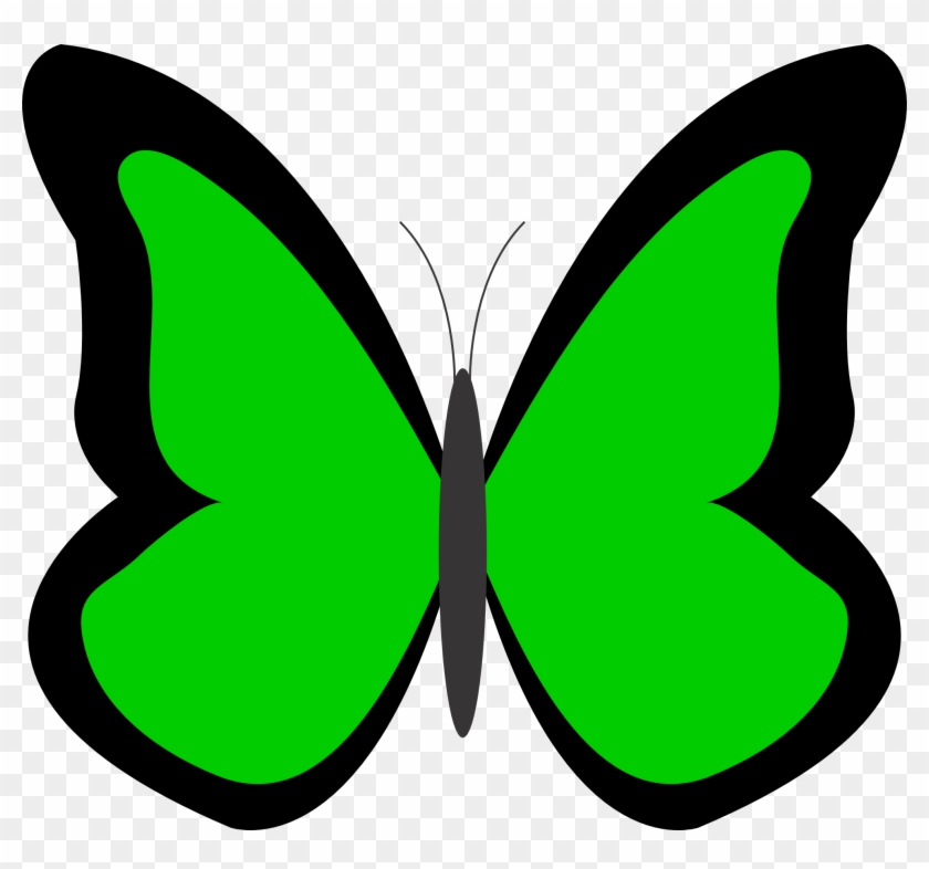 Green Butterfly Clipart Free Download Clip Art - Green Flowers Clip Art #20505