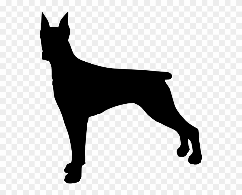 Doberman Dog Silhouette Clip Art - Doberman Silhouette #20584