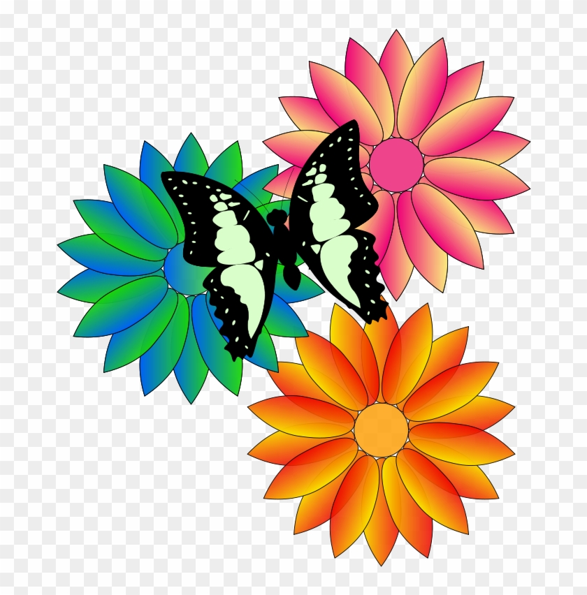 Free Butterfly And Flowers - Animated Flowers And Butterflies #20681