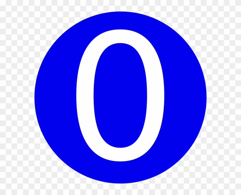 Blue, - Number 0 Clip Art #20690