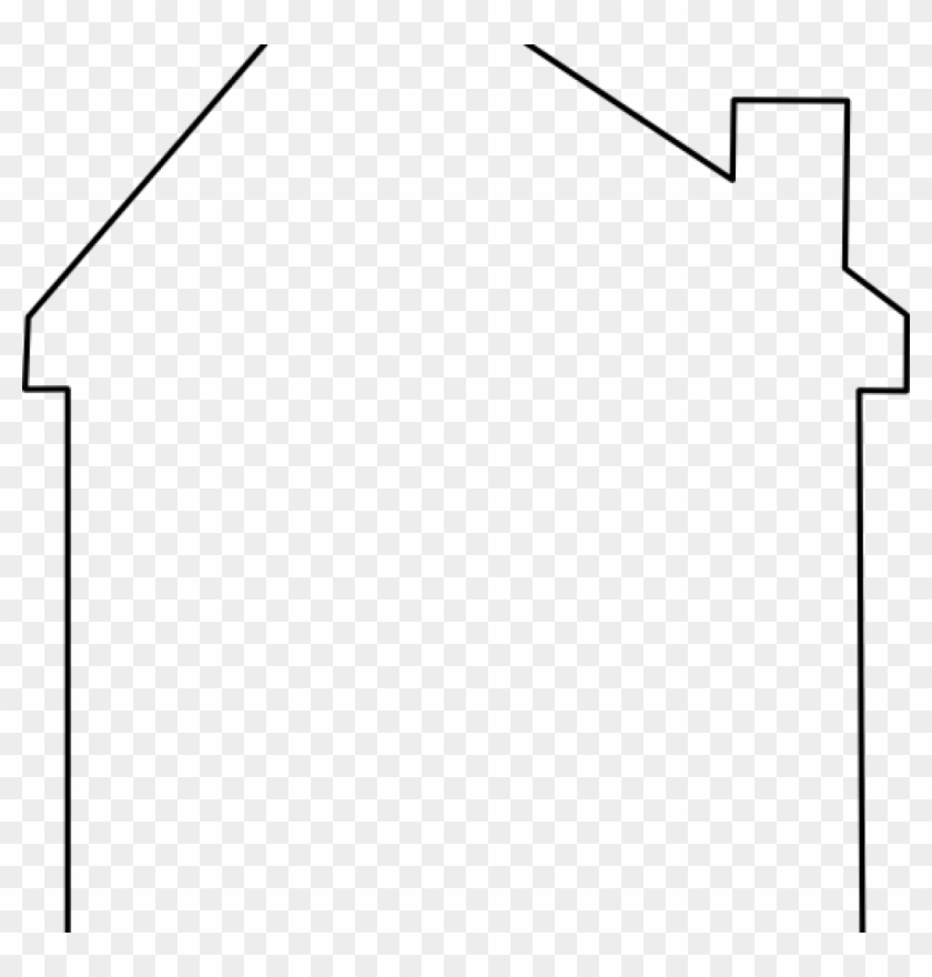 House Outline Clipart House Abstract Roof Clip Art - Line Art #20890