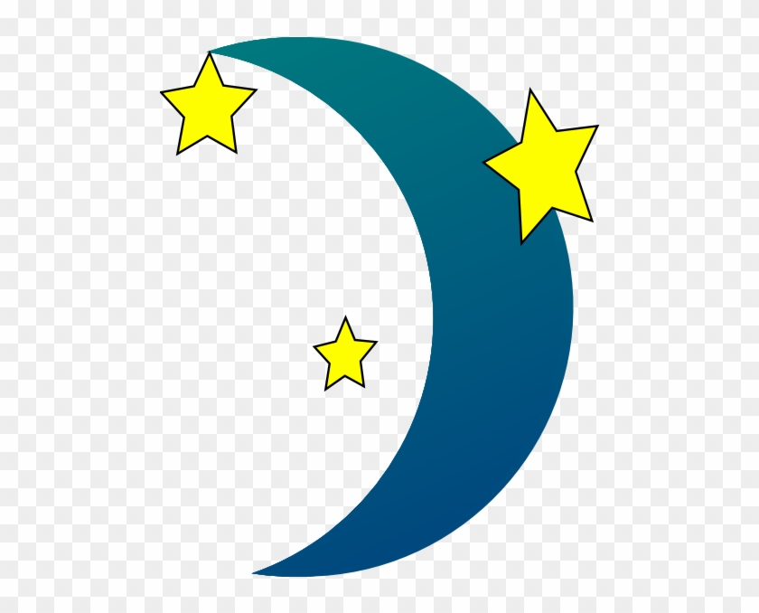 Happy Moon Clipart Free Images - Night Time Stars Clipart #20894