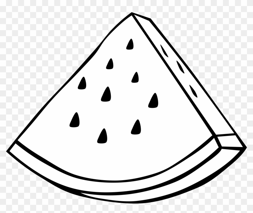 Clipart Simple Fruit Watermelon - Fruit Clipart Black And White #20971