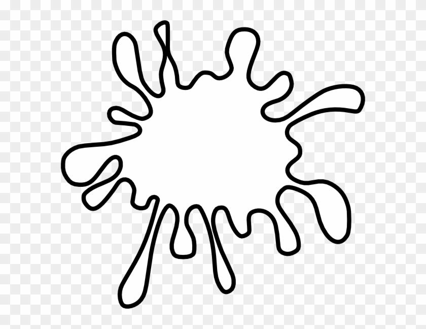 Splat Outline Clip Art Paint Splatter Outline Free Transparent PNG
