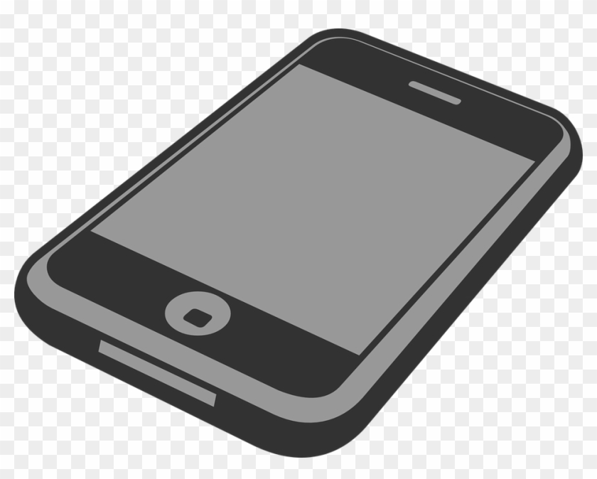 Smart Phone Clip Art - Smartphone Clipart Black And White #21045