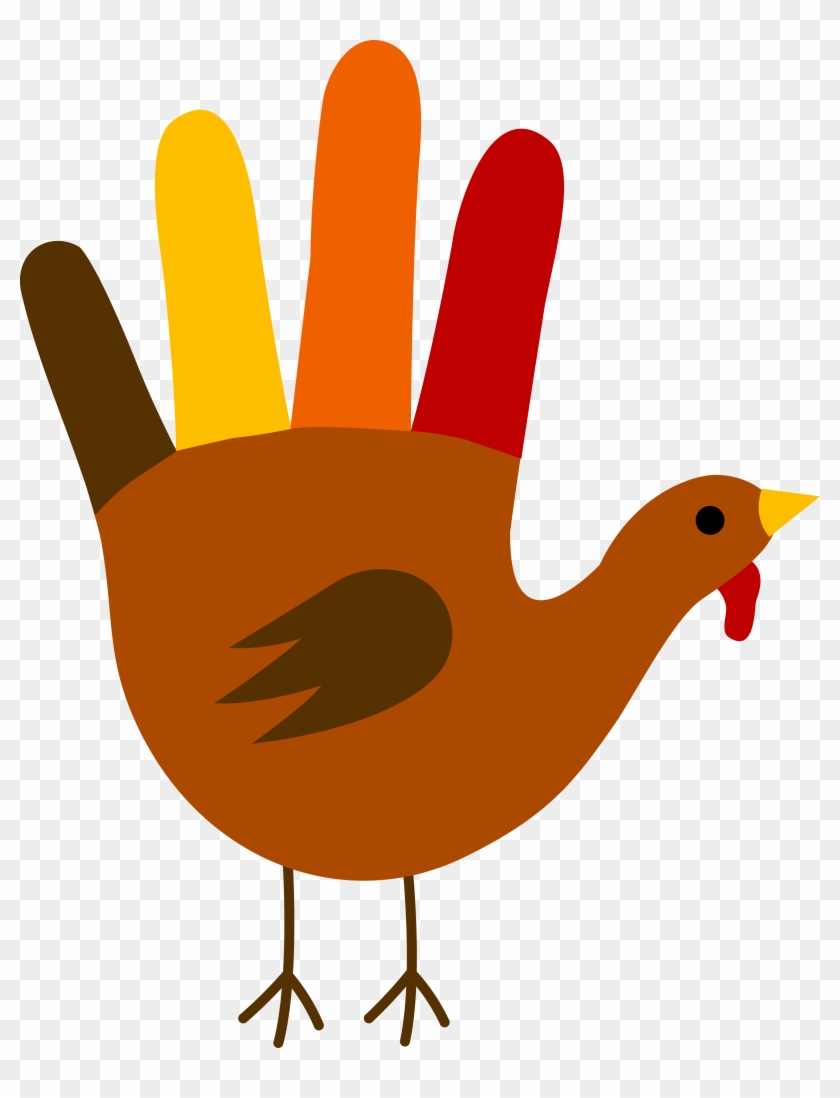 Thanksgiving Clipart Transparent Background - Make A Handprint Turkey #21085