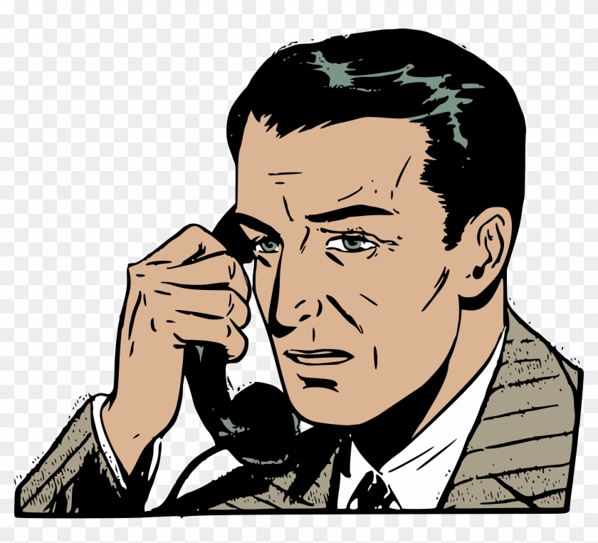 Clipart Guy On Phone Man Man Talking On Phone Clipart Full Size PNG