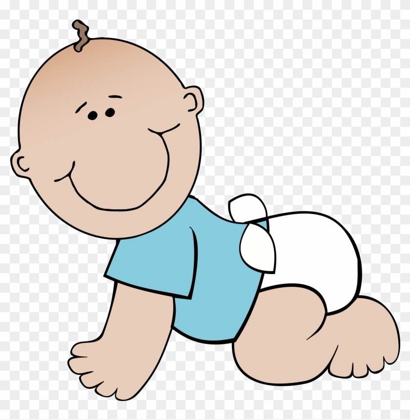 baby boy crawling clip art