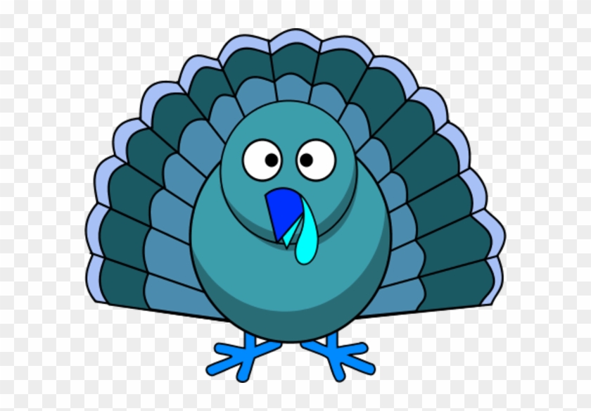 Thanksgiving Turkey Vector Clip Art - Blue Thanksgiving Clip Art #21285